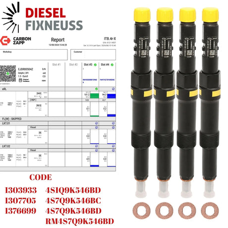 4x EINSPRITZDÜSE FORD MONDEO JAGUAR X TYPE 2.0 DIESEL Injektor EJDR00504Z