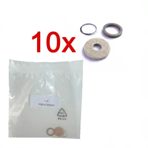 10x Common Rail Reparatur Dichtsatz für Bosch Injektor Einspritzdüse Dichtung