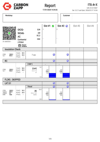 Diesel GK2Q-9K546-AC Denso Injector Report on Carbon Zapp Test Machine