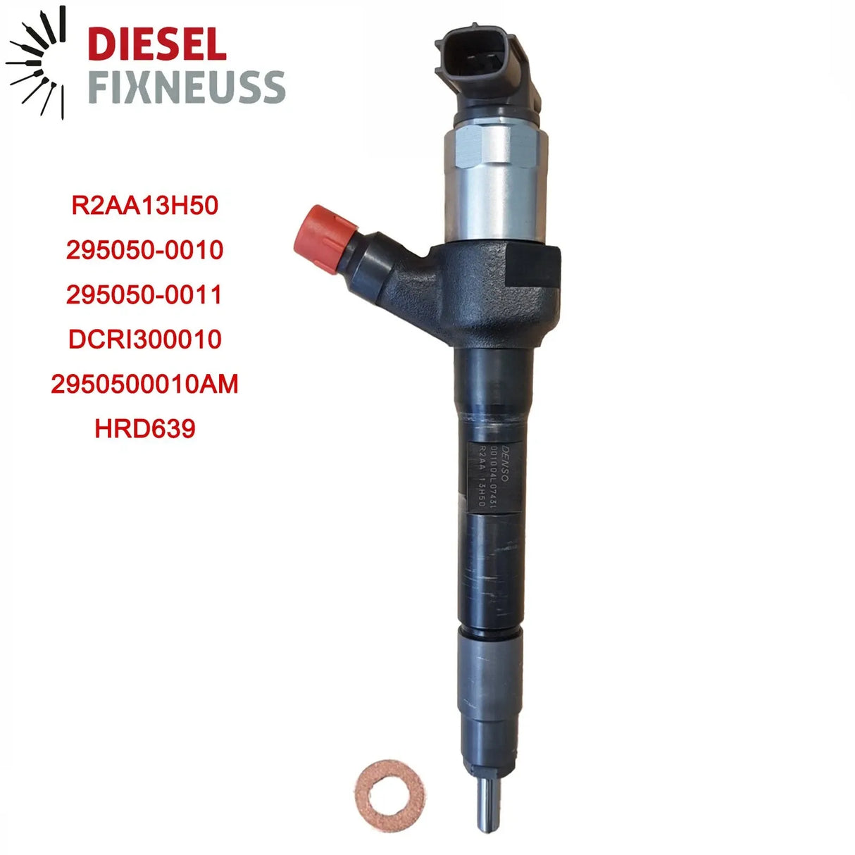 DENSO Injector R2AA 13H50 for Mazda 2.2 MZR-CD/D engines (2008-2014) with test report. Compatible with Mazda3, Mazda6 and CX-7 models, 92-136 KW.