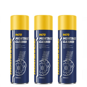 MANNOL 9670 Montage Cleaner Bremsenreiniger Teilereiniger Entfetter 3x500 ml